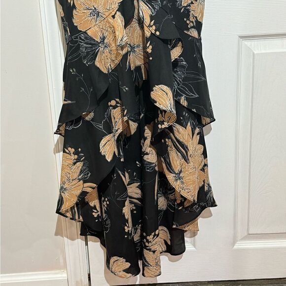 NWT Lulu Darling Daylily Black Floral Print High-Low Maxi Dress size S - Picture 6 of 15